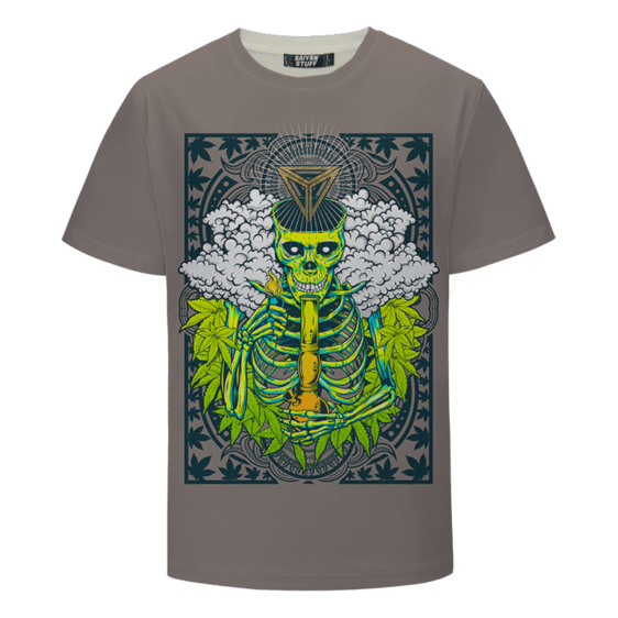 Marijuana Skull Bong Weed Hemp Cool Design T-shirt