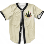 Marijuana Weed Trippy Colors Cool Awesome Baseball Jersey