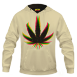 Marijuana Weed Trippy Colors Cool Awesome Hoodie
