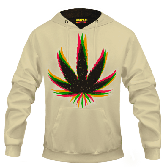 Marijuana Weed Trippy Colors Cool Awesome Hoodie