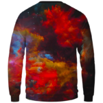 Marilyn Monroe Smoking Weed Amazing Rainbow Art Crewneck Sweatshirt - Back Mockup