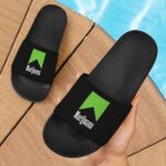 Marlboro Logo Awesome Green Marijuana Spoof Weed Slide Sandals