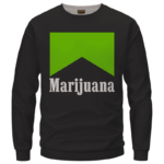 Marlboro Logo Awesome Green Marijuana Spoof Crewneck Sweatshirt