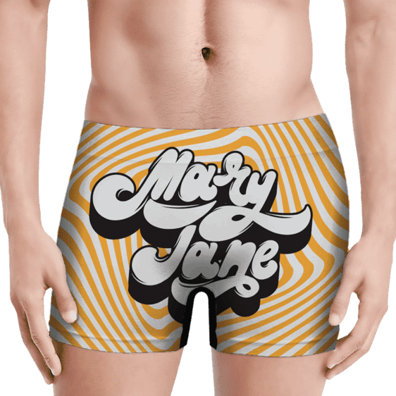 Mary Jane Retro Style 420 Orange Dope Men's Boxer Brief