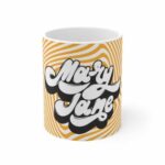 Mary Jane Trippy Lines Background Awesome 420 Coffee Mug