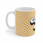 Mary Jane Trippy Lines Background Awesome 420 Coffee Mug