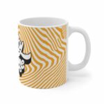 Mary Jane Trippy Lines Background Awesome 420 Coffee Mug