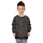 May Jane Reefer Leaves Rainbow Pattern Kids Sweatshirt