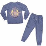 Meditate And Smoke Marijuana 420 Purple Pyjamas Set