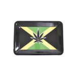 Minimalist Jamaican Marijuana Leaf Blunt Rolling Tray