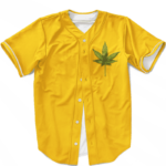 Minimalist Real Marijuana Leaf Awesome 420 Baseball Jersey
