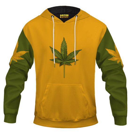 Minimalist Real Cool Marijuana Leaf Awesome 420 Hoodie