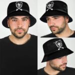 Minimalist Skull Mushroom Bongs Logo Badass 420 Bucket Hat