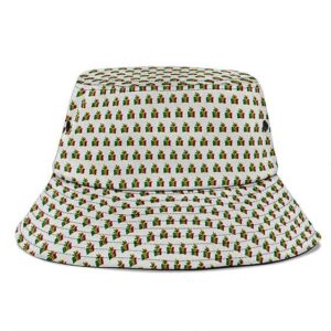 Minimalistic Feelin' Irie Pattern Weed Beige Bucket Hat