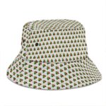 Minimalistic Feelin' Irie Pattern Weed Beige Bucket Hat