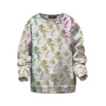 Minimalistic Marijuana Leaf Pattern Rasta Colors Kids Sweater