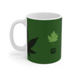 Minimalistic Marijuana Leaf Symbols Design Coffee Mug