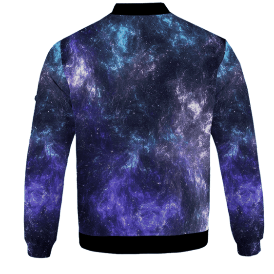 Mona Lisa Collage Smoking Joint Galaxy 420 Trippy Sweatshirt - BACK