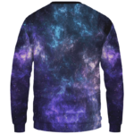 Mona Lisa Collage Smoking Joint Galaxy 420 Trippy Sweatshirt - Back Mockup