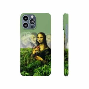 Monalisa Smoking Weed Parody 420 Marijuana iPhone 13 Case