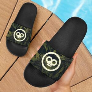 Monkey 420 Marijuana Hemp Logo Green Dope Slide Footwear