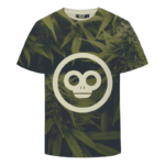 Green Monkey Marijuana Plant Minimalist Awesome T-shirt