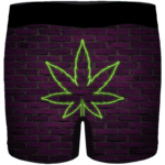 Neon 420 Marijuana Retro Brick Wall Weed Men's Underwear