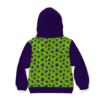 Neon Green Camouflage 3D Weed Pattern Children Hoodie