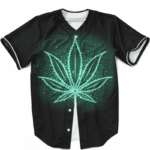 Neon Marijuana Leaf 420 Weed Hemp Kush Dope Baseball Jersey