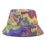 No Bad Trips Psychedelic Alien Abstract Art Dope Bucket Hat