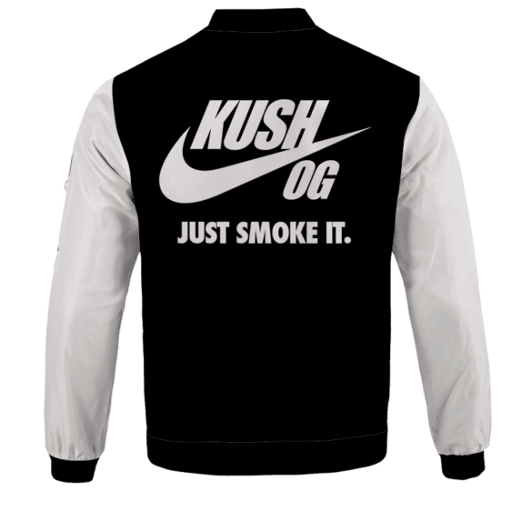OG Kush Just Smoke It Nike Inspired Dope Bomber Jacket - BACK