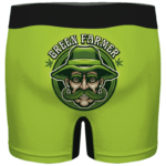 Old Man Cannabis Farmer Cool Green Men's Boxer Briefs