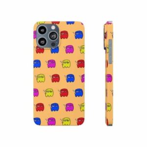 Pacman Ghosts Smoking Cute 420 Weed iPhone 13 Fitted Case