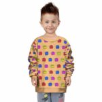Pacman Ghosts Smoking Marijuana Joint Kids Sweatshirt