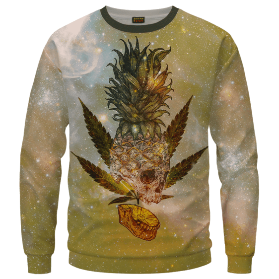 Pineapple Marijuana King Galaxy Dope Crewneck Sweater