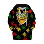 Planet Paradise Colorful 420 Weed Pattern Dope Kids Hoodie