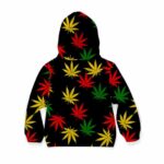 Planet Paradise Colorful 420 Weed Pattern Dope Kids Hoodie