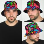 Psychedelic 420 Marijuana Doodle Art Stylish Bucket Hat