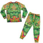 Psychedelic Cannabis Hypnotic Third Eye Pajamas Set