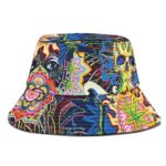 Psychedelic Drugs Skull Marijuana Abstract Art Bucket Hat