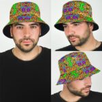 Psychedelic Magic Mushrooms Vibrant Art Cool Bucket Hat