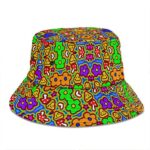 Psychedelic Magic Mushrooms Vibrant Art Cool Bucket Hat