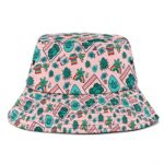 Psychedelic Marijuana Weed Buds Artwork Stylish Bucket Hat