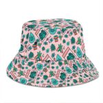 Psychedelic Marijuana Weed Buds Artwork Stylish Bucket Hat