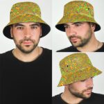 Psychedelic Pattern 420 Trippy Colors Dope Bucket Hat