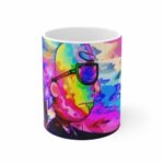 Psychedelic Rick Sanchez Rainbow Art Dope 420 Weed Mug