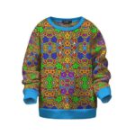 Psychedelic Shrooms Smiley Face Doodle Kids Sweatshirt