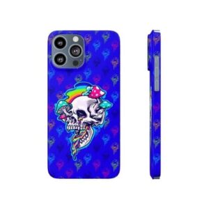 Psychedelic Skull And Mushrooms Pattern Epic iPhone 13 Case