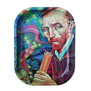 Psychedelic Vincent Van Gogh Smoking Bong Rolling tray