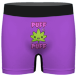Puff Puff Cute Marijuana Leaf Purple Cool Men's Boxer